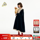 YOU PIZZA连衣裙女2026春季 SEE 新款 娃娃领甜美小黑裙607183