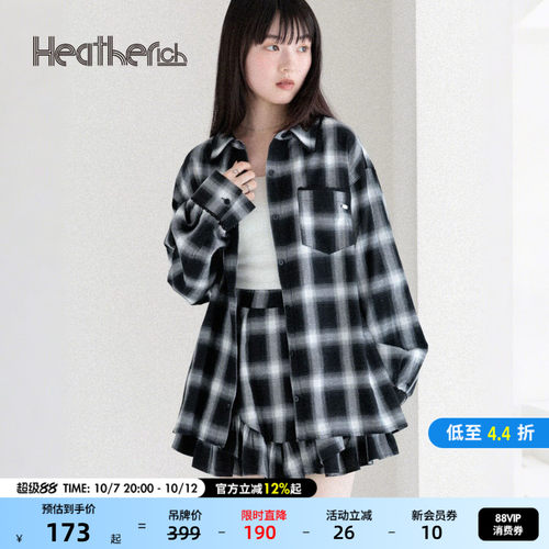 Heatherich长袖衬衫女2026秋季新款休闲简约宽松外套581489