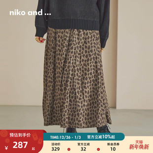 新款 ...半身裙女2026春季 日系潮流豹纹碎花裙子611456 and niko