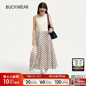 新款 BUCH WEAR连衣裙女2026春季 上下拼接波点背心裙子621483