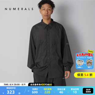 Numerals衬衫男春季黑色系休闲翻领长袖外套140345