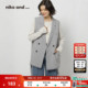 niko 简约通勤双排扣西服背心581384 新款 and ...马甲女2026春季