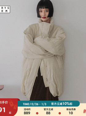 LOWRYS FARM棉服女冬季新款保暖休闲立领中长款棉衣外套116447