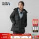 WORK 外套女2025冬季 新款 GLOBAL 中长款 收腰保暖排骨羽绒服497165