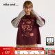 and ...T恤女2026春季 新款 niko 条纹假两件印花长袖 上衣653964