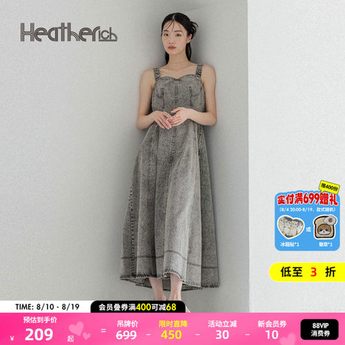 牛仔连衣裙 复古收腰设计