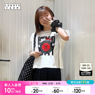 FARM 棉质女士短袖 Hello 2026春新款 T恤572362 Kitty联名款 LOWRYS