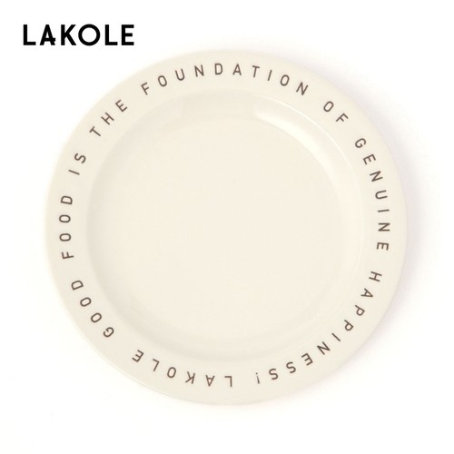 LAKOLE 餐具2025新款创意简约复古流行字母实用盘子286540