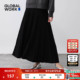 WORK 半身裙女2026春季 新款 GLOBAL 温婉气质长款 编织裙580745