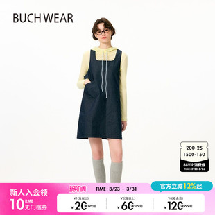 休闲纯色牛仔背心裙494378 新款 BUCH WEAR连衣裙女2025年夏季