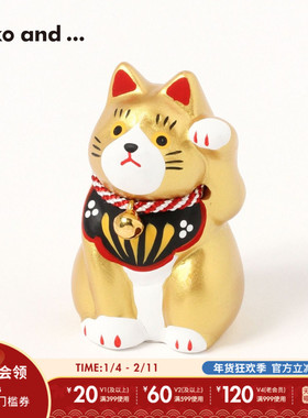 niko and ... 装饰2025新款可爱猫咪模型陶制桌面摆件572931
