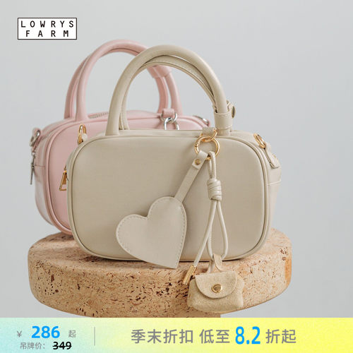 LOWRYS FARM小方包女2025新款简约手提通勤高级感波士顿包592822