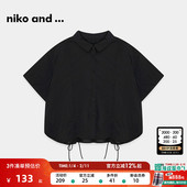 时尚 niko 休闲简约上衣110091 女夏季 新款 and ...衬衫