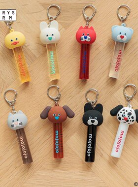 LOWRYS FARM MOJOJOJO联名系列2025新款动物唇膏盖钥匙挂件602799