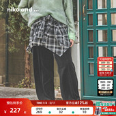 niko 格纹设计叠穿两用吊带屁帘602190 新款 and ...裙子女2026春季