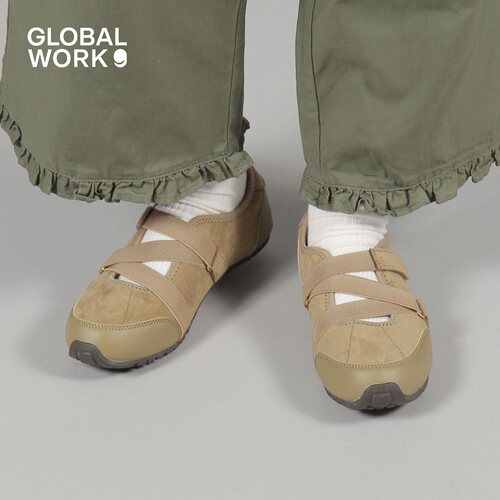 GLOBAL WORK 休闲鞋女2026新款通勤交叉绑带玛丽珍平底鞋1046362
