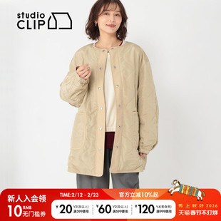 studio CLIP 棉服女2026春季新款日系温柔宽松休闲保暖外套574385