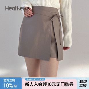 Heatherich半身裙女2025春季 潮流系带裙子日系短裙284589 新款