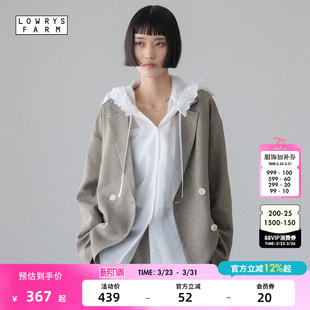 双排扣沉稳通勤休闲西装 新款 589176 FARM外套女2026春季 LOWRYS