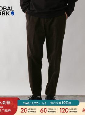 GLOBAL WORK 休闲裤男2025冬季新款灯芯绒休闲宽松日系裤子576740