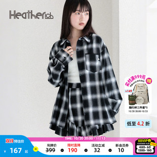 Heatherich长袖衬衫女2026秋季新款休闲简约宽松外套581489