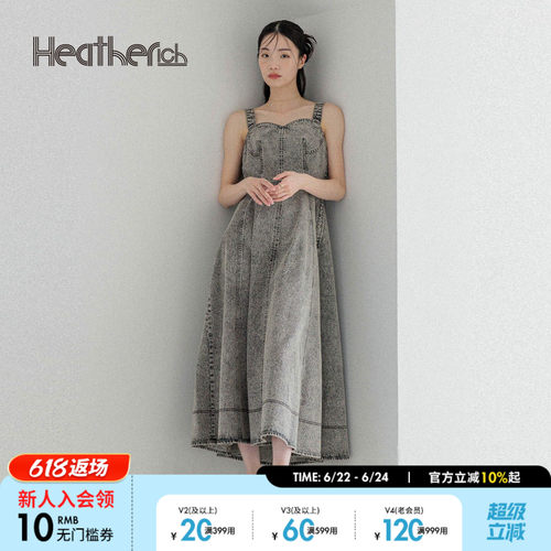 牛仔连衣裙 复古收腰设计