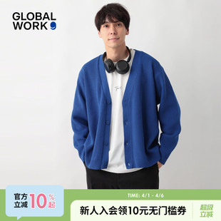 男26春季 套装 WORK 两件套603663 叠穿外套长袖 T恤开衫 新款 GLOBAL