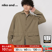 风宽松长袖 niko 夹克148246 新款 情侣翻领宽松工装 and ...夹克冬季