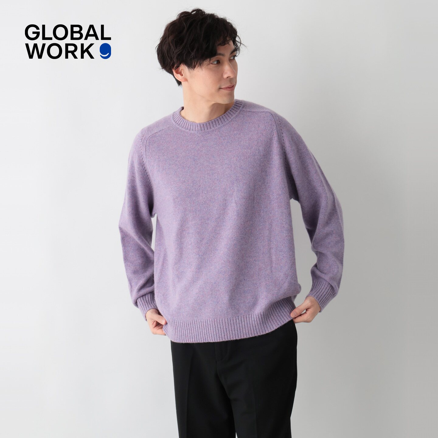 GLOBALWORK羊绒衫男秋季新款康赛妮山羊绒圆领毛衣633013