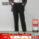 格纹高腰直筒九分裤 GLOBAL 子575203 女2025冬季 新款 WORK 休闲裤