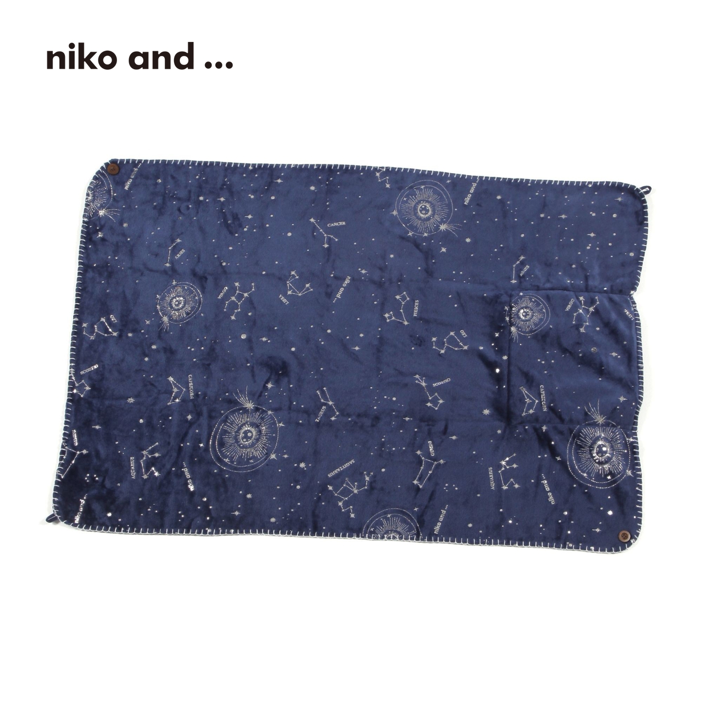 niko and ... 防寒系列2025冬季新款星星印花柔软保暖毯子590127
