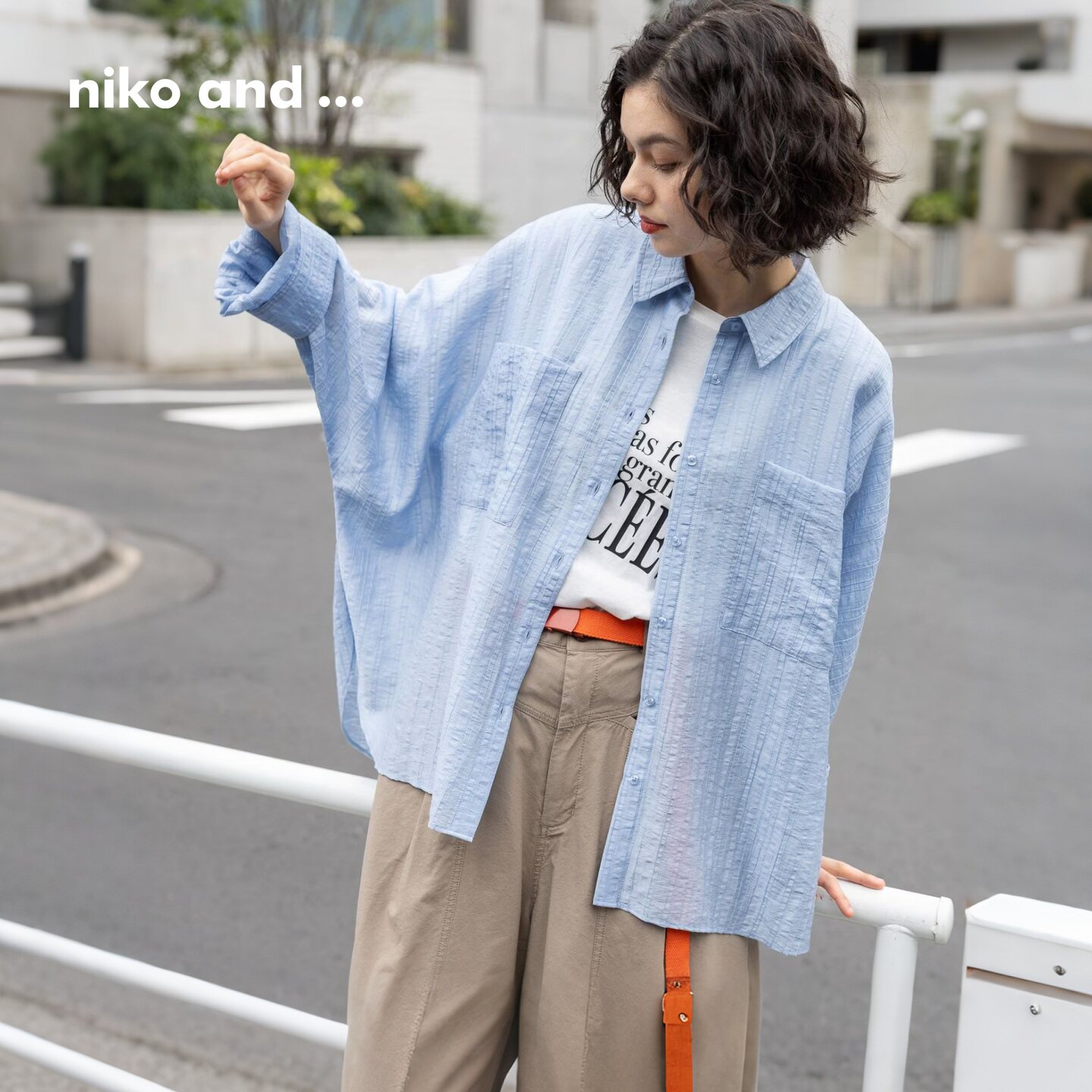 niko and ...衬衫女2026夏季新款含莱赛尔慵懒肌理休