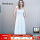 Heatherich连衣裙女2025年夏季 新款 系带木耳边提花吊带裙326090