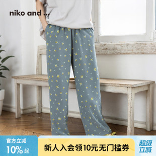 简约薄款 女2025夏季 新款 子325130 宽松女士裤 and niko ...休闲裤