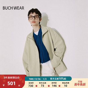 BUCH 宽松气质立领抽绳外套152956 WEAR风衣女2025春秋时尚