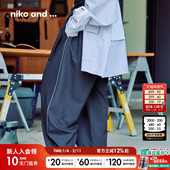 松弛慵懒宽松直筒长裤 niko 598771 女2025冬季 新款 and ...休闲裤