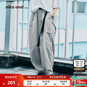 and 简约休闲宽松工装 ...休闲裤 niko 女2025夏季 新款 长裤 284168