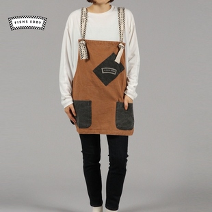 FISHS EDDY围裙年潮流设计贴袋家用防脏家务裙967947