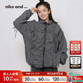 and ... 外套女2026春季 niko 新款 可拆卸两穿背心夹克服491583