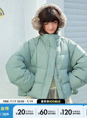 SEE YOU at PIZZA羽绒服女2025冬季新款宽松短款面包服641337