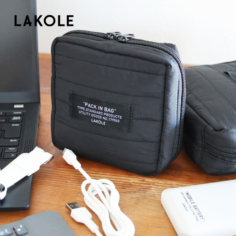 LAKOLE 包袋2025年新款潮流简约实用便携绗缝方袋151052