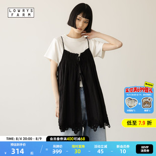 LOWRYS FARM吊带女2026夏季新款系带蕾丝棉质休闲上衣645423