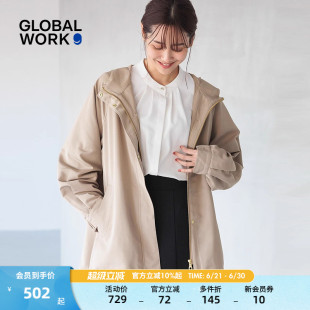 短外套女2025春季 GLOBAL 时尚 绗缝内衬宽松夹克975887 WORK