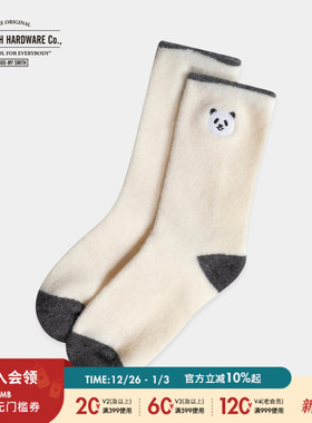 OLD SMITH HARDWARE Co.防寒系列25冬季新款动物刺绣家居袜137435
