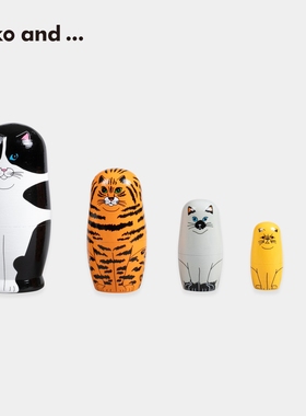 niko and ... 摆件2025新款动物造型俄罗斯套娃创意装饰633847