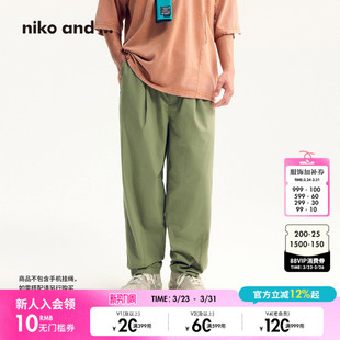 and 含棉宽松休闲长裤 ...休闲裤 新款 573052 男2025夏季 niko