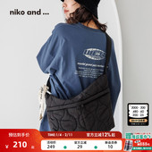niko and ...挎包女2025年文艺通勤设计感绗缝邮差包970246
