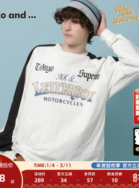 niko and ...LETTERBOY合作系列2026春季新款休闲长袖上衣322513