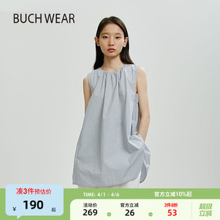 BUCH 女2025夏季 无袖 休闲少女简约上衣148255 WEAR衬衫