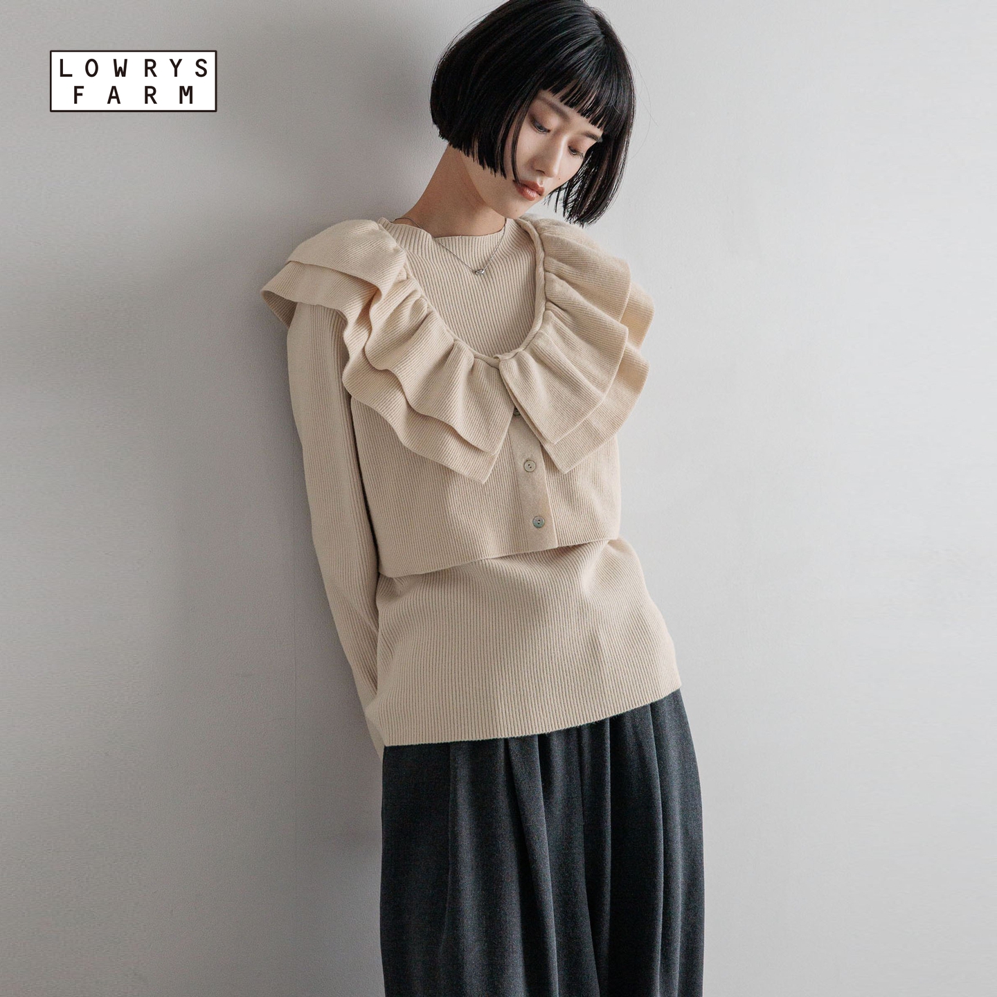LOWRYSFARM2025秋季新款针织衫